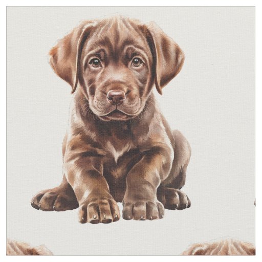 Chocolate Labrador Retriever Dog  Fabric