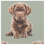 Chocolate Labrador Retriever Dog  Fabric