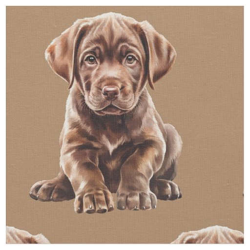 Chocolate Labrador Retriever Dog Fabric