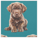 Chocolate Labrador Retriever Dog Fabric