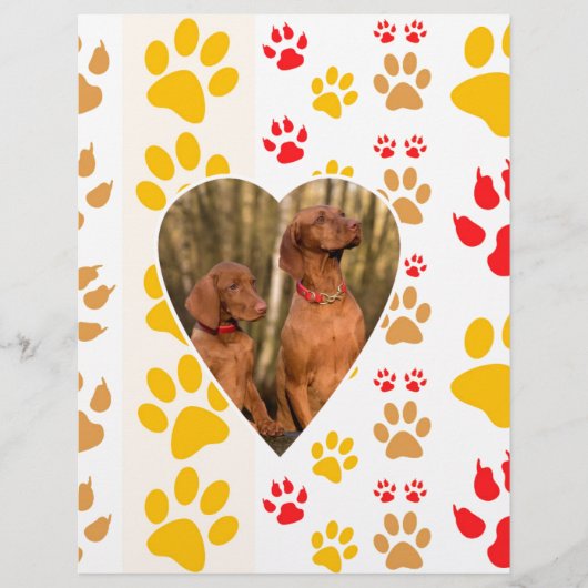 Chocolate Labrador Retriever Dog Hearts Paw Print (Front)
