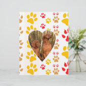 Chocolate Labrador Retriever Dog Hearts Paw Print (Standing Front)