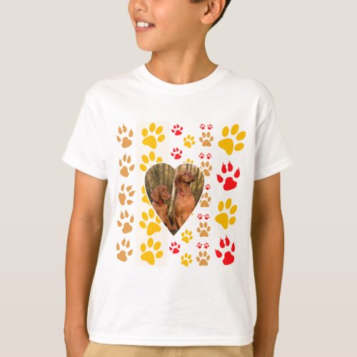Chocolate Labrador Retriever  Dog Hearts Paw Print T_Shirt