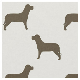 Chocolate Labrador Retriever Dog Pattern Fabric
