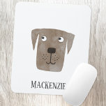 Chocolate Labrador Retriever Dog Personalized Mouse Pad<br><div class="desc">A funny Chocolate Labrador Retriever dog to make you smile.
Change or remove the name to customize. Original art by Nic Squirrell.</div>