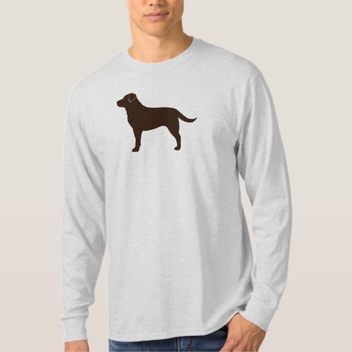 Chocolate Labrador Retriever Dog Silhouette Lab T_Shirt