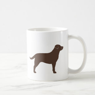 Chocolate Labrador Retriever Dog Silhouettes Coffee Mug