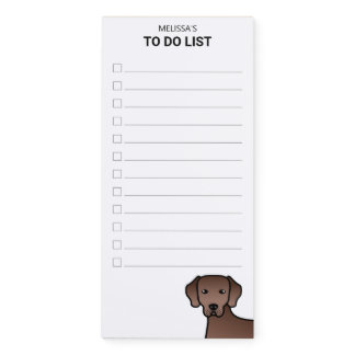 Chocolate Labrador Retriever Dog To Do List &amp; Name Magnetic Notepad
