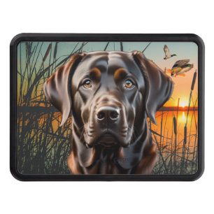 Chocolate Labrador Retriever Duck Hunting Hitch Cover
