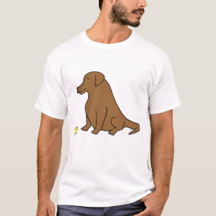 Chocolate Labrador Retriever Funny Dog Cartoon T-Shirt