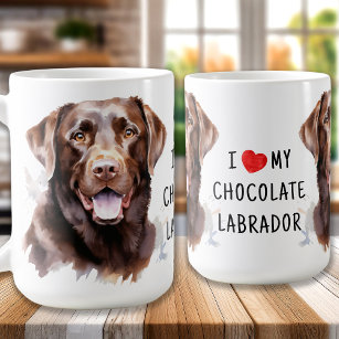 Chocolate Labrador Retriever - I Love My Dog Coffee Mug