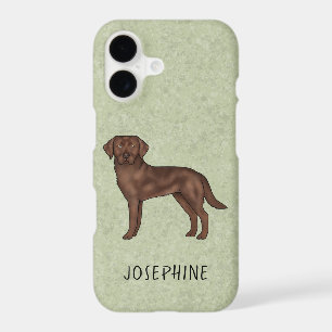 Chocolate Labrador Retriever Lab Dog Custom Name iPhone 17 Case