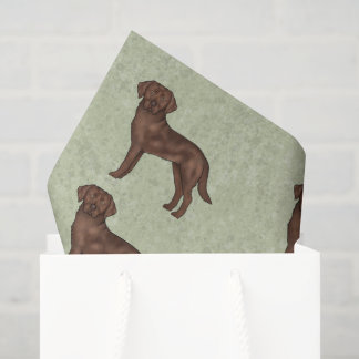Chocolate Labrador Retriever Lab Dog Print Pattern Tissue Paper