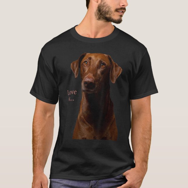 Chocolate Labrador Retriever  Lab Tee Dog Mom Dad  (Front)
