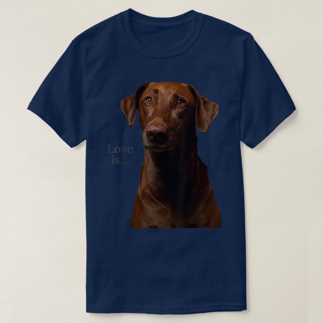 Chocolate Labrador Retriever  Lab Tee Dog Mom Dad  (Design Front)