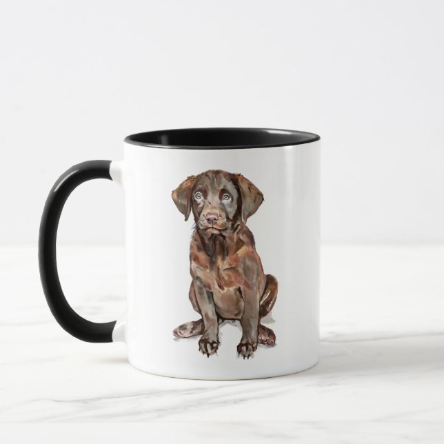Chocolate Labrador Retriever Mug (Left)