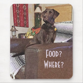 Chocolate Labrador Retriever On Chair Mouse Pad