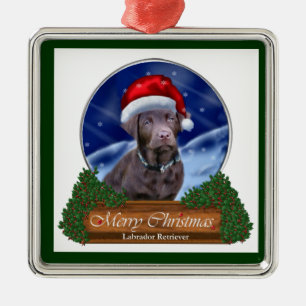 Chocolate Labrador Retriever Ornament