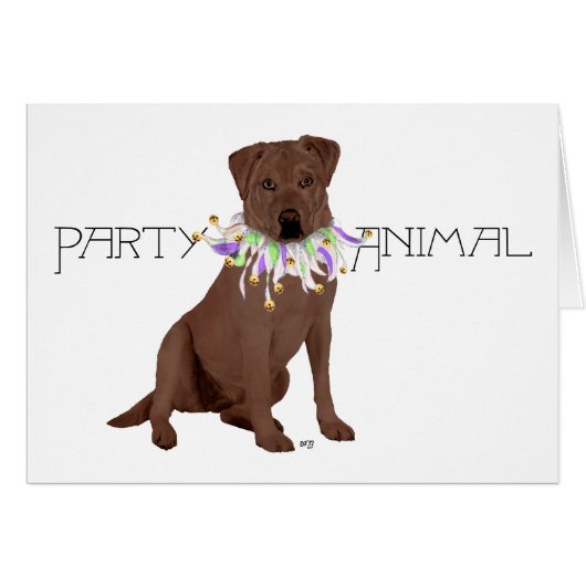 Chocolate Labrador Retriever Party Cards (Front Horizontal)