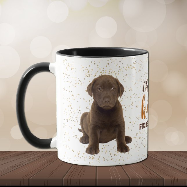 Chocolate Labrador Retriever Puppy Kisses Mug (Creator Uploaded)