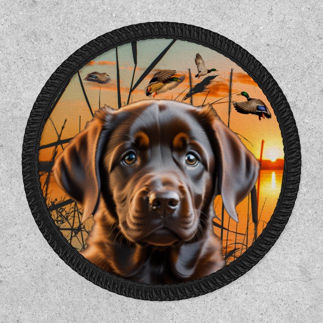 Chocolate Labrador Retriever Puppy Patch (Front)