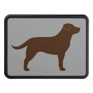 chocolate labrador retriever silhouette tow hitch cover