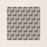 Chocolate Labrador Retriever Silhouettes Pattern Scarf<br><div class="desc">Chocolate Lab Lover's Scarf</div>