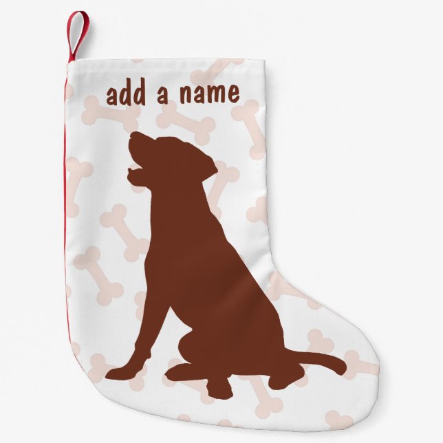Chocolate Labrador Retriever Stocking (Front)