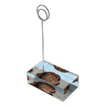 Chocolate Labrador Retriever Table Card Holder