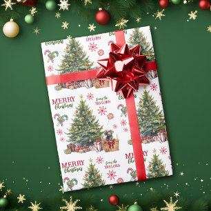 Chocolate Labrador Retriever Under the Tree Wrapping Paper