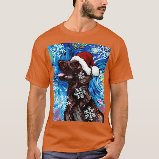 Chocolate Labrador Santa T-Shirt