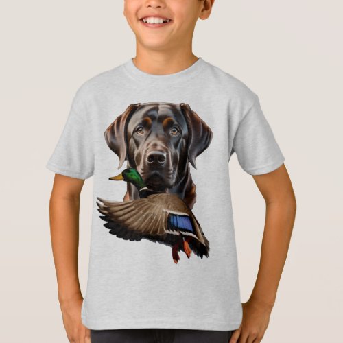 Chocolate Labrador Shirt for Kids Mallard Shirt
