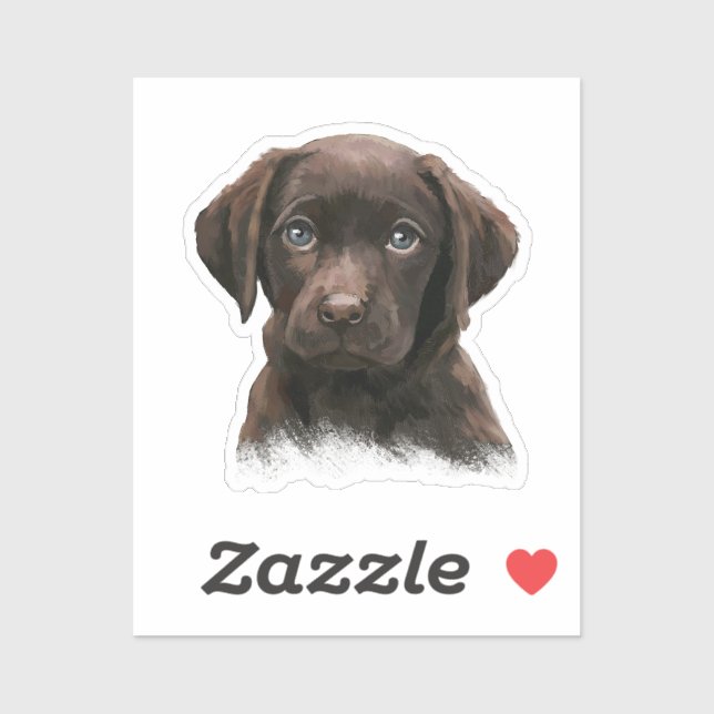 Chocolate Labrador Sticker (Sheet)