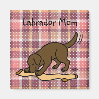 Chocolate Labrador Stocking Magnet