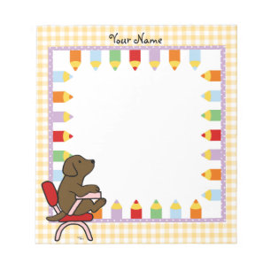 Chocolate Labrador Student 1 Notepad