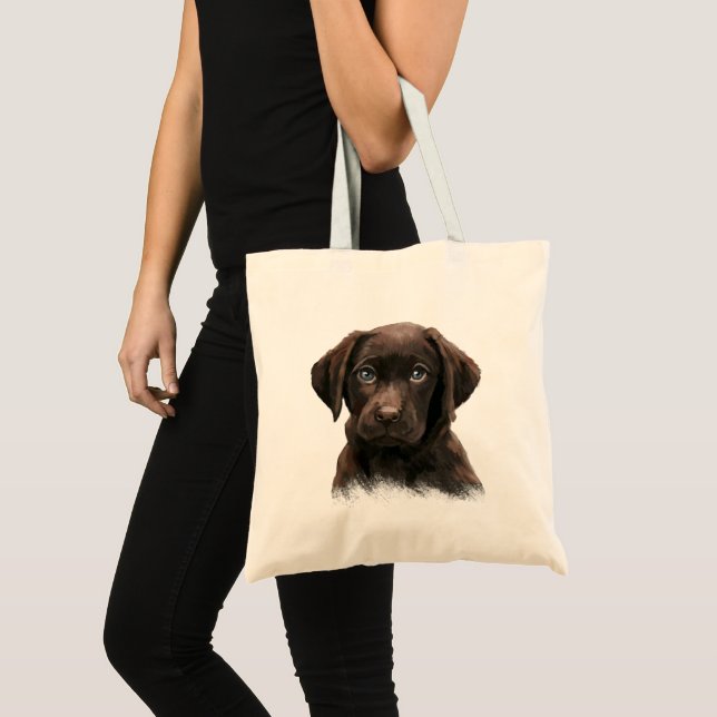 Chocolate Labrador Tote Bag (Front (Product))