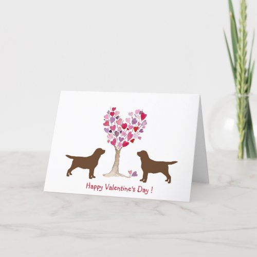 Chocolate Labrador Valentine Holiday Card