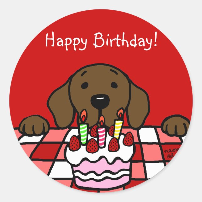 Chocolate Labrador watching you Kitchen Classic Round Sticker (Front)