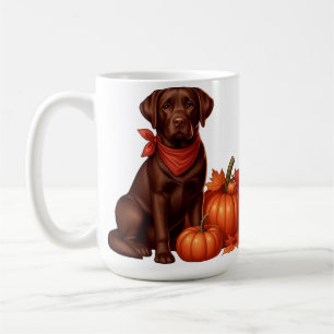 Chocolate Labrador with Red Bandana by Pumpkins Coffee Mug