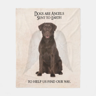 Chocolate Labs are Angels Fleece Blanket