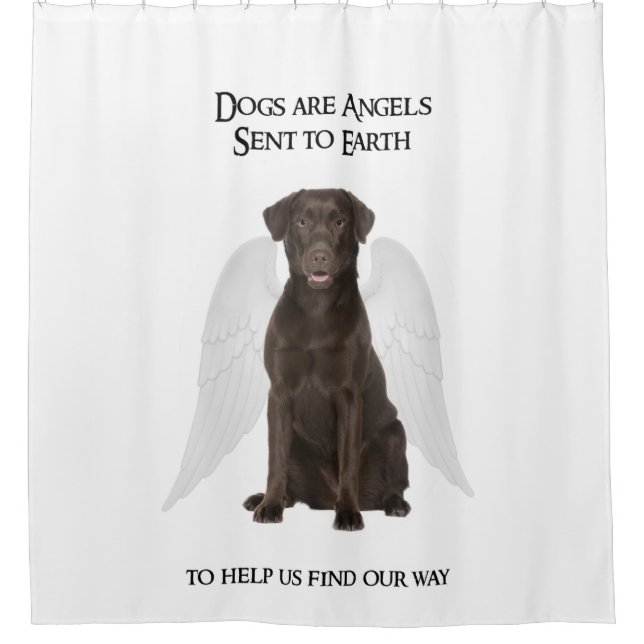 Chocolate Labs are Angels Shower Curtain (Front)