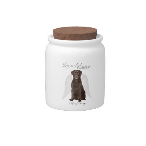 Chocolate Labs are Angels Treat Jar