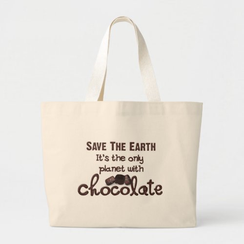 Chocolate Large Tote Bag