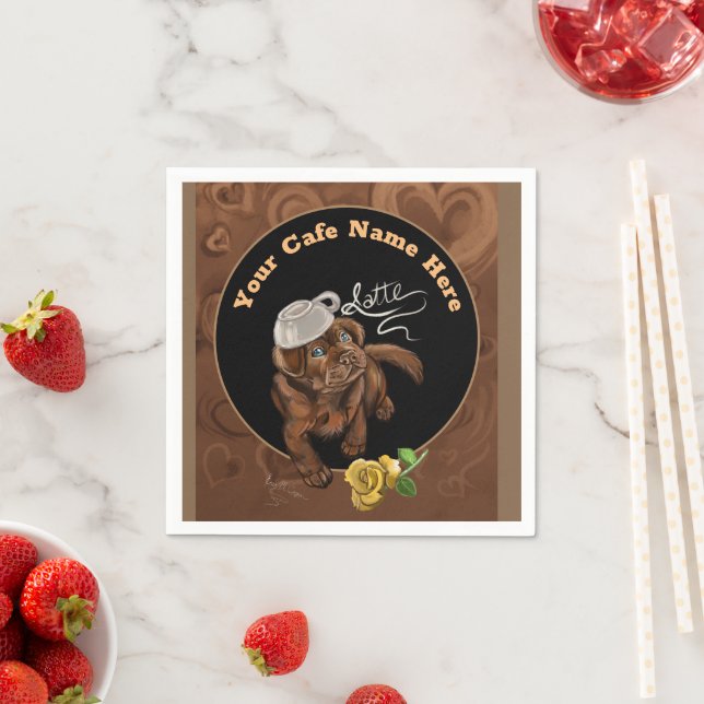 Chocolate Latte Lab Napkins (Insitu)