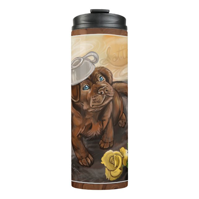 Chocolate Latte Lab Thermal Tumbler (Front)