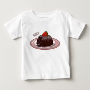 Chocolate lava cake cartoon illustration  baby T-Shirt