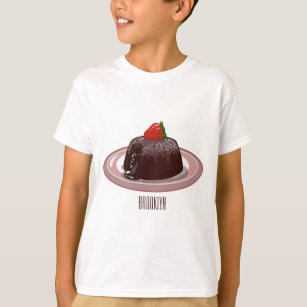 Chocolate lava cake cartoon illustration  T-Shirt