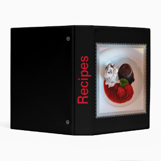 Chocolate Lava Cake - Strawberries and Ice Cream Mini Binder
