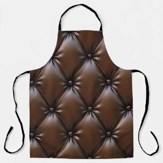Chocolate Leather: Luxurious Upholstery Texture Apron