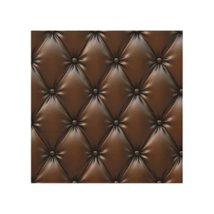 Chocolate Leather: Luxurious Upholstery Texture Wood Wall Art